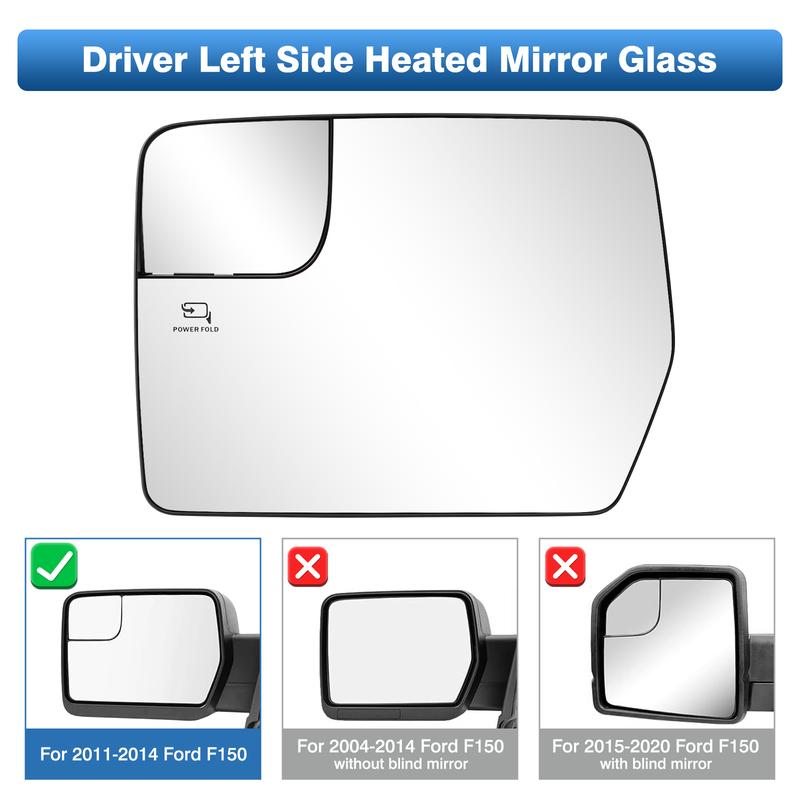 Left/Right Heated Side Mirror Glass Rearview Mirror For FORD F150 F-150 2004 2005 2006 2007 2008 2009 2010 2011 2012 2013 2014