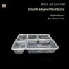 Rectangular 5-Compartment Disposable Takeaway Meal Box with Lid