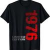 1976 Limited Edition Retro Tshirt 45 Years Collection Retro 70s80s Style Neutral Round Neck Tshirt for Men and Women