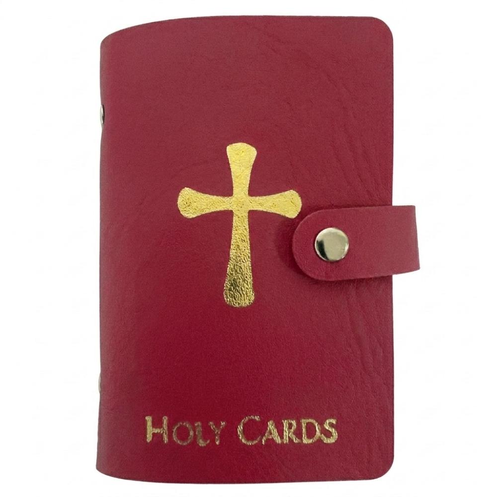 40 Slots Prayer Card Holder PU Leather Mini Saints Cards Wallet Unisex Card Collection Case  Travel