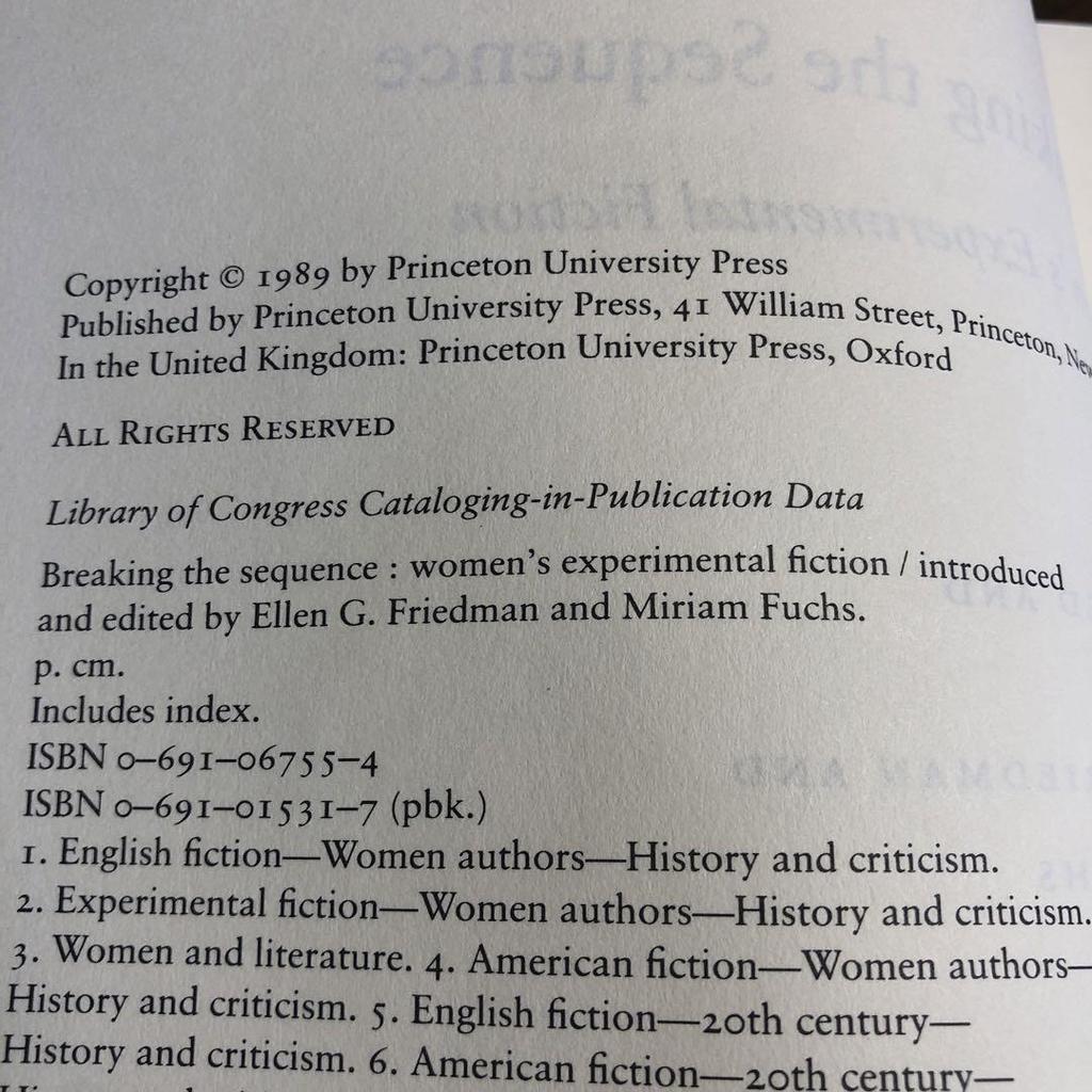 [USED] Breaking the Sequence: Women’s Experiment