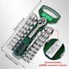 Drive Socket Set 1/4"-3/8"-1/2",72 Teeth CRV Ratchet Wrench Sockets Compact Sockets for Motorcycle Repair Mechanic Tool for Car