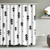 Modern Simple Black Arrow Shower Curtain Waterproof Bath Decoration Home Decor Bathroom Accessories White With Black Arrows Desi