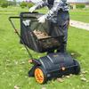 Push Lawn Sweeper, 21-inch Leaf & Grass Collector, Strong Rubber Wheels & Heavy Duty Thickened Steel Durable to Use with Large Capacity 3.5 cu. ft.