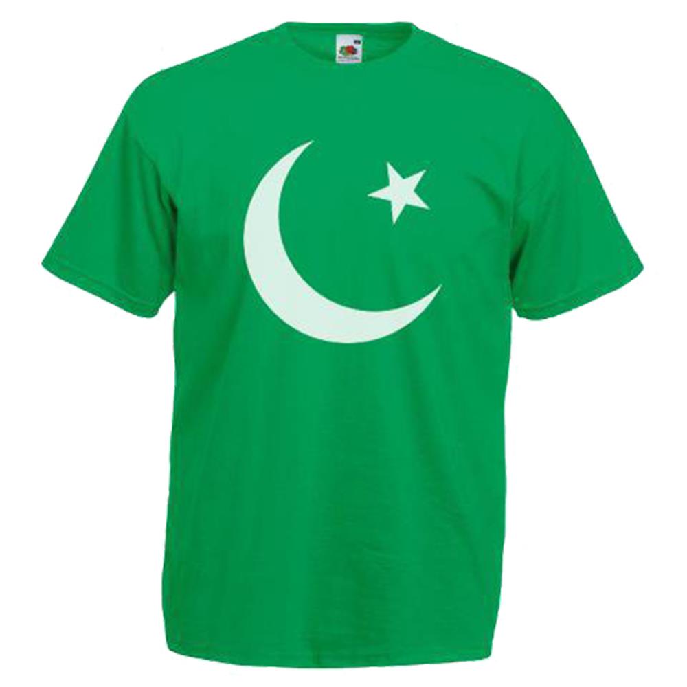 Unisexs Pakistan Country Flag Cricket Football Sports Unisex Green TShirt 2XL