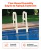 5-Step Inclined Pool Ladder of 2 Handrails Loads 300 Lb for 48-54 In Pool