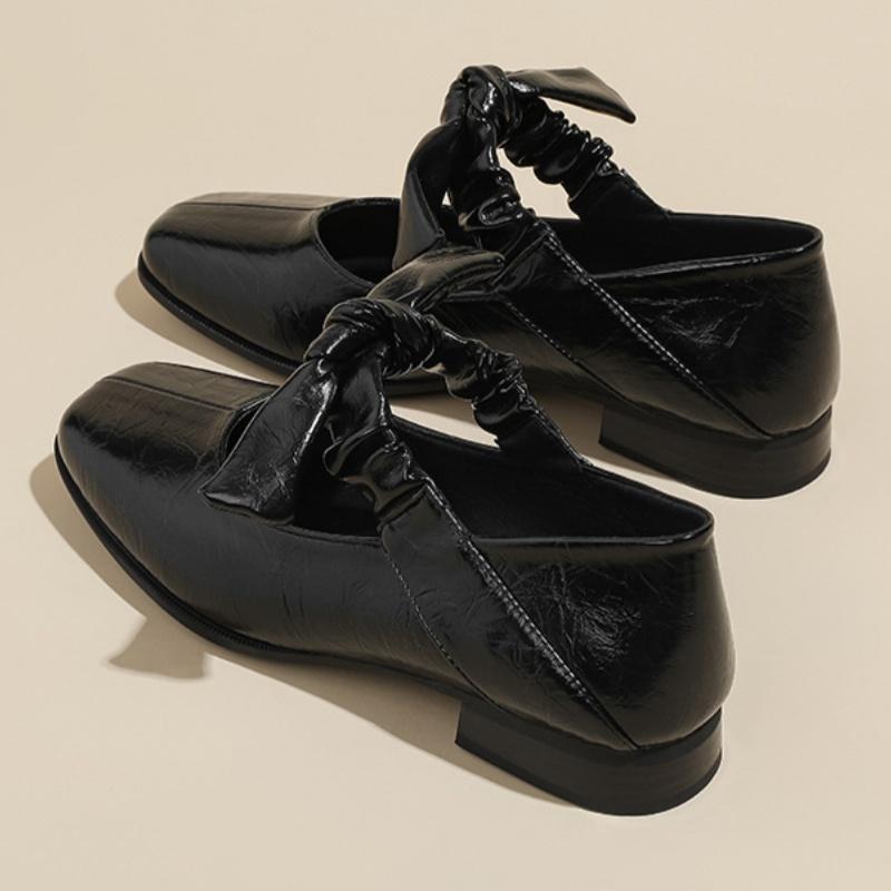 

Женские мягкие сандалии-балетки 2025 Лето Новые Балетки с бантом-бабочкой Удобные С мелким вырезом Слипоны Повседневные Платье Женские Балетки 38 чёрный