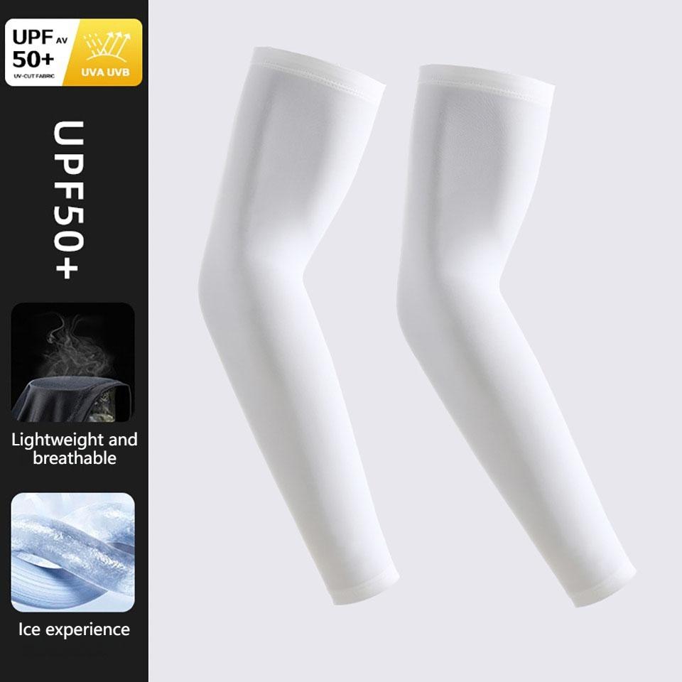 1Pair Summer Ice Sleeves Breathable Quick Dry UV Protection Sleeve Ice Fabric Sunscreen Outdoor Sport Cycling Men Women