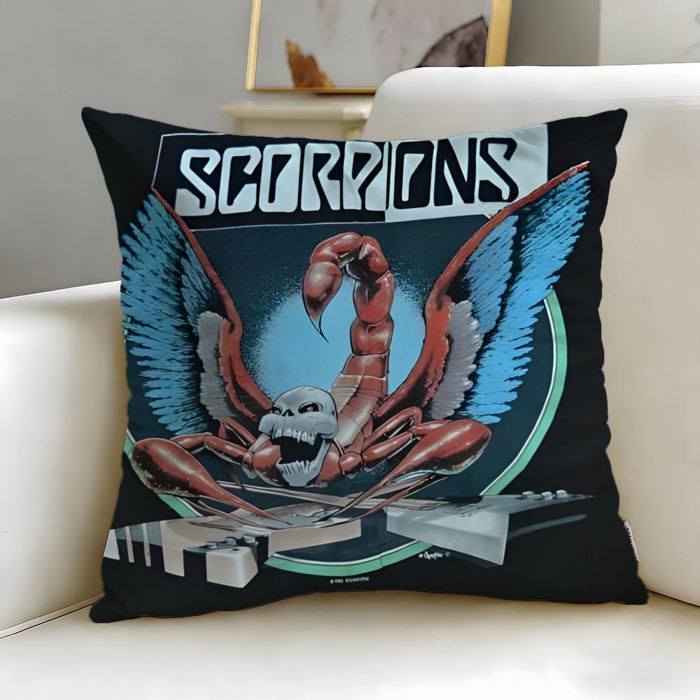 Classic Band Scorpions Cushion Cover Soft EasyWash Pillow Case Versatile for Couch Bed Travel and Office