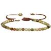 Fancy Jasper Faceted Bead Bracelet – Gold Accent Adjustable Boho Jewelry, Earthy Calm Gift for Women