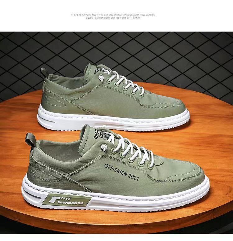 

Men s shoes new breathable canvas shoes versatile soft sole casual sports men s shoes breathable board shoes 44 зелёный