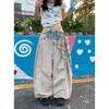 Retro Contrasting Tooling Paratrooper Pants Women's Summer Quick-drying Trousers Pleated Design Loose Wide-leg Trousers