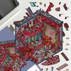 Cartoon Micro-terror Series Zombie Bride Landscape Sticker 3D Miniature World Unzipped DIY Scene Account