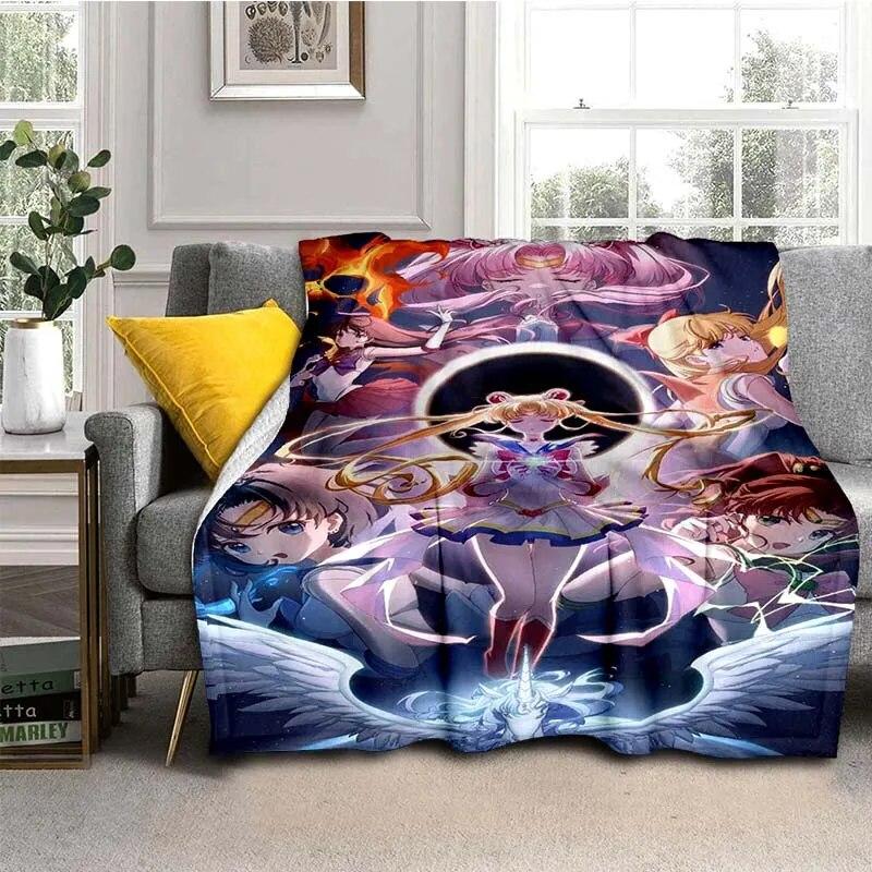 Moon Girl blanket for beds,Flannel thin blanket for summer, Anti-Pilling cooling blanket,Portable picnic blanket