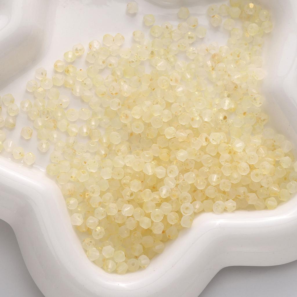 4mm Double Pointed Faceted Frosted Glass Beads DIY Handmade Creative Beading Loose Beads Bracelet Cell Phone Chain Accessories Lovely Colour