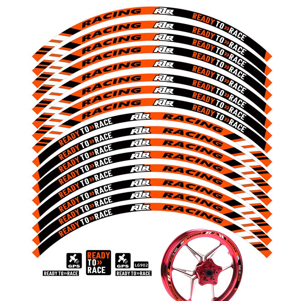 Motorcycle Wheel Reflective Stickers Rim Strips Decals 17" Hub Accessories For Motorcycle Ready To Race 250 690 790 890 RC390