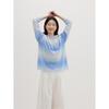 KOMPASU Lyocell-Blend Tie-Dye Oversized Long Sleeve Knit Sweater