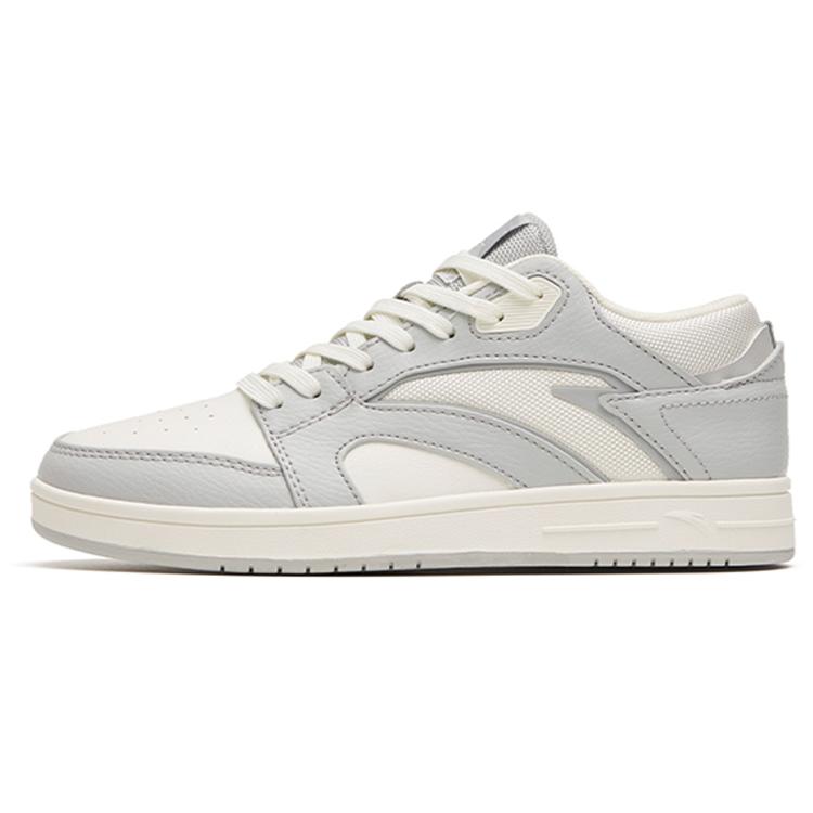 New Anta Anti Slip Wear Resistant Low Top Skateboard Shoes Women's Gray White 122318057-3