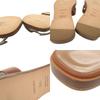 Used AUTHENTIC HERMES Oran Sandals Brown Leather