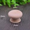 15Pcs Round Beech Wood Drawer Pull Knobs Chic Wooden Cabinet Handle Single Hole Cupboard Pull Knobs for Home Office