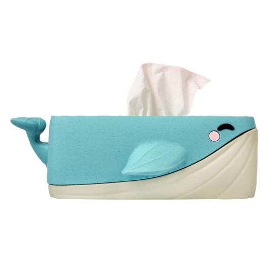 Tissue Box Cover Large Capacity Easy To Install Creative Whale Shaped 3D Printed Tissue Case Paper Holder