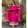 Pakistani Anarkali Suit Kurti Indian Bollywood Party Wear Kurta Pant Dupatta Set
