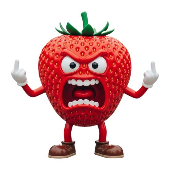 

Злая фигурка фрукта, фруктовое украшение с средним пальцем, настольная серия фруктов, овощная статуэтка для декора офисного стола, снятие стресса D