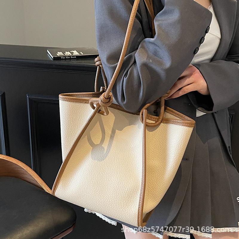 Niche large-capacity tote bag women's 2025 new fashion and high-end shoulder bag versatile child and mother bag