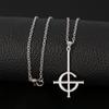 Mysterious Cross Ghost Destiny's Gate Key Pendant Necklace Punk Cross Ghoul Chain Ghost Band Grucifix Pope Emeritus Jewelry Gift