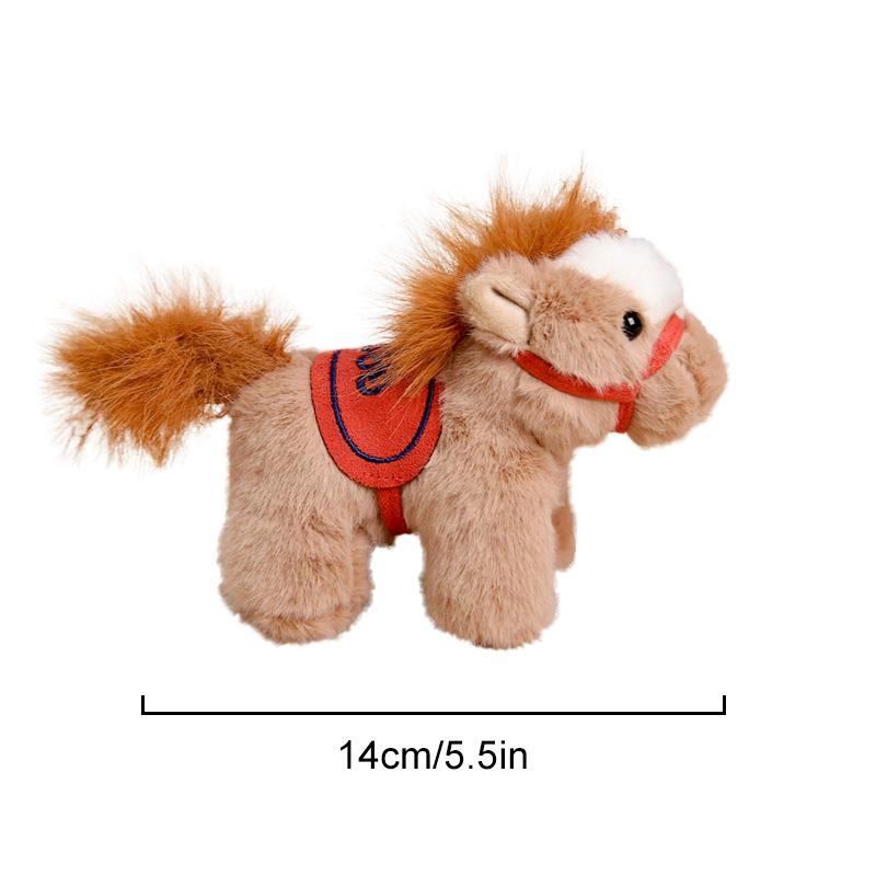 1Pc Horse Keychain New Year Packaging Decoration Festival Gift Ornament Cartoon Pendant Plush Keychain Car Keychain