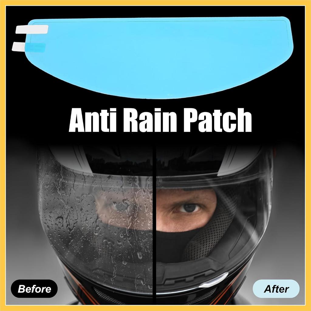 9.65" x 3.46" Rain Proof Film for Motorcycle Helmet Universal Anti Rain Shield Film Lens Sticker Durable Nano Coating Sticker Film Helmet Accessory