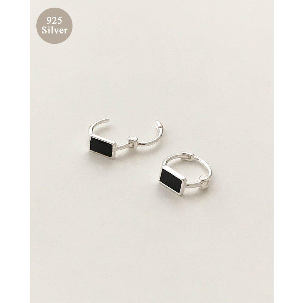 [4Xtyle] [925 Silver]Basic One Touch Earrings E 150