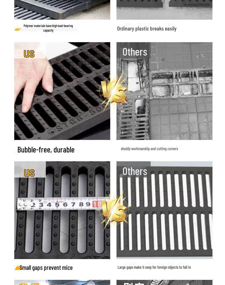 Plastic Kitchen Drainage Trench Cover: Composite Manhole and Rainwater Grate