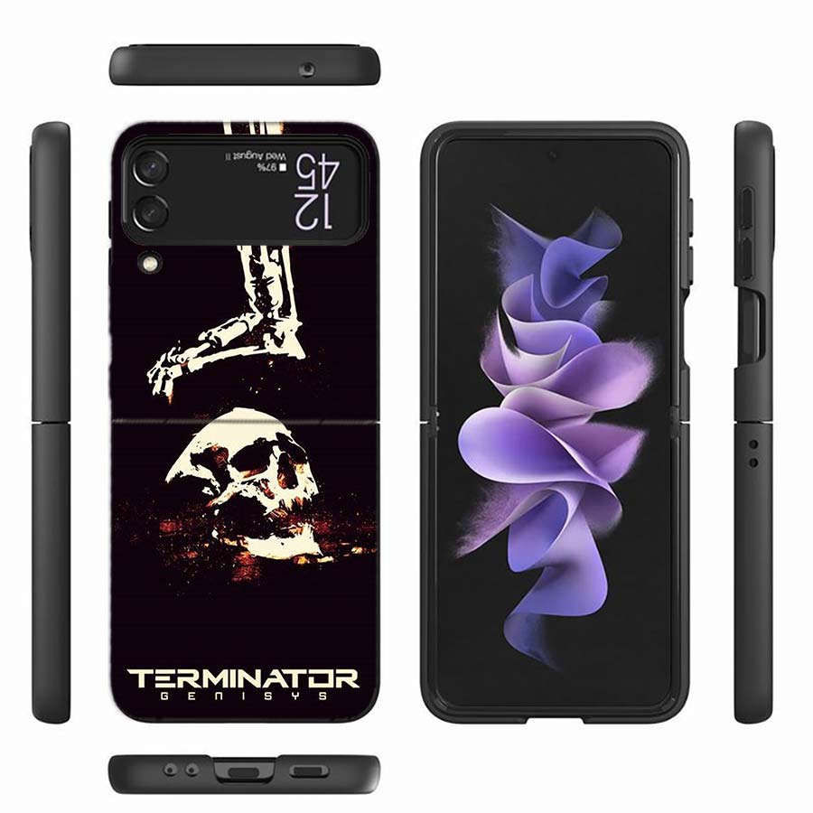Arnold Schwarzenegger Terminator Phone Case For Samsung Z Flip 6 7 5G Z Flip 5 Galaxy Z Flip 3 4 5G ZFlip Shockproof Hard Cover