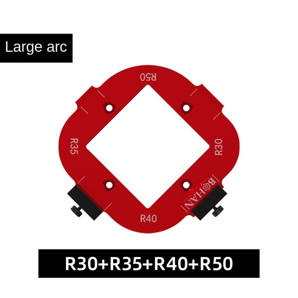 1/2pcs Aluminum Alloy R10-R50 Radius Jig Reusable Woodworking Router Templates Positioning Tools