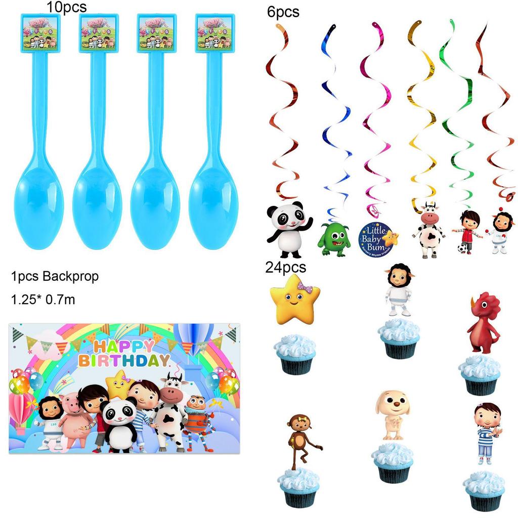 Little Baby Bum Themen-Geburtstagsparty-Zubehör mit festlichem Geschirr und Dekoration