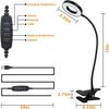 Creative USB Clip-On Table Lamp with Flexible Hose and 3-Color Dimming for Eye Protection and Reading