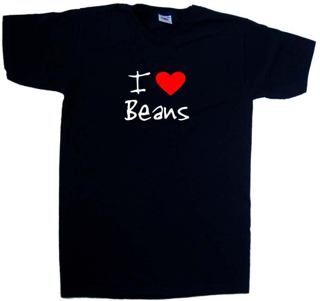 I Love Heart Beans V-Neck T-Shirt