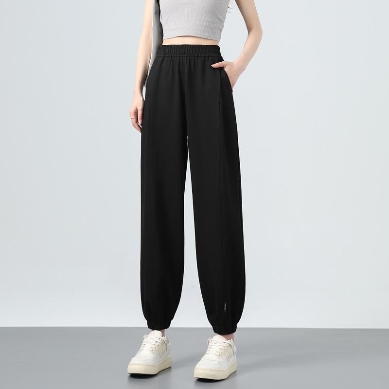 Sweater Pants Women's Spring and Autumn New High Waist Straight Gray American Sweater Straight Sweatpants