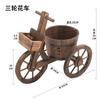Outdoor Planter Box - Multi-Tiered Wooden Flower Stand, Carbonized Weather-Resistant Garden Decor for Patio & Balcony Planting