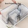 Stiefel-Aufbewahrungstasche, wasserdicht, staubdicht, transparent, Schuh-Schutztasche, mit Reißverschluss, tragbar, Stiefeltasche, Haushalts-Reise-Aufbewahrung