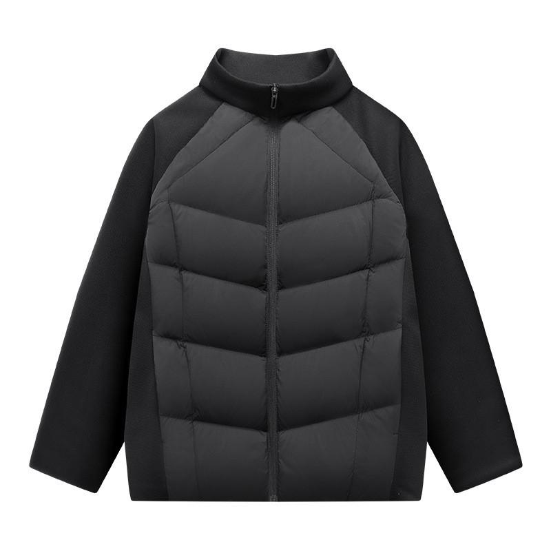 Mens Lightweight Down Jacket With Stand Collar 90% White Duck Warm Winter Coat Daily Wear