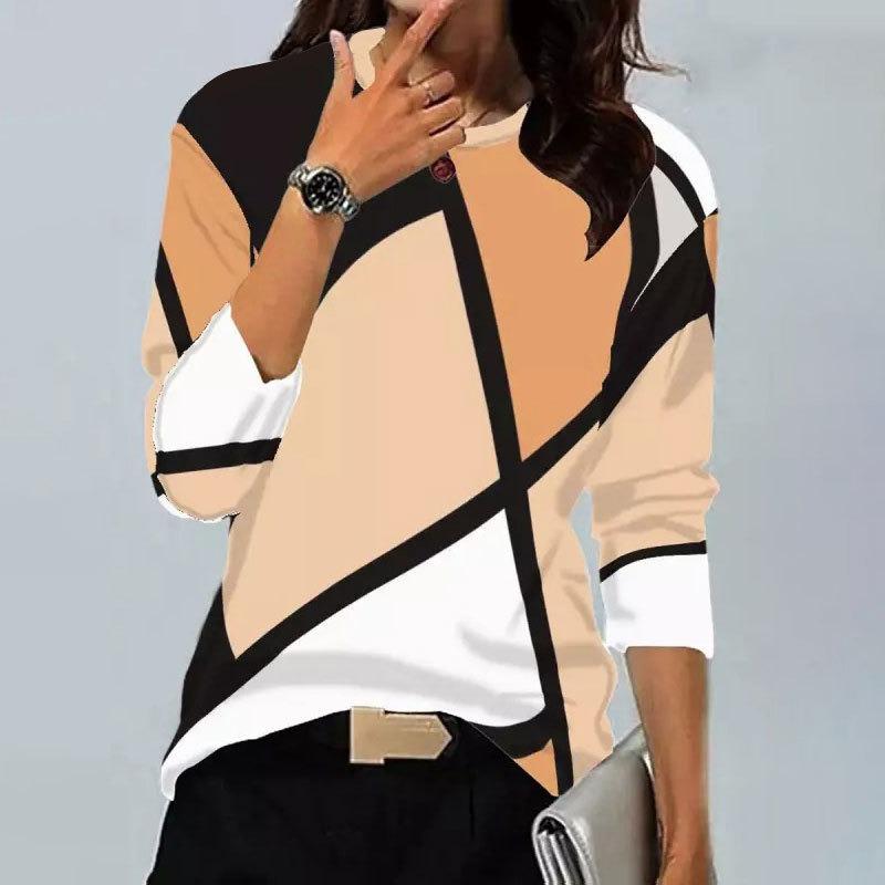 

Жіночі Модні Повсякденні Блузки та Сорочки з Довгим Рукавом та Круглим Вирізом XXXXXL