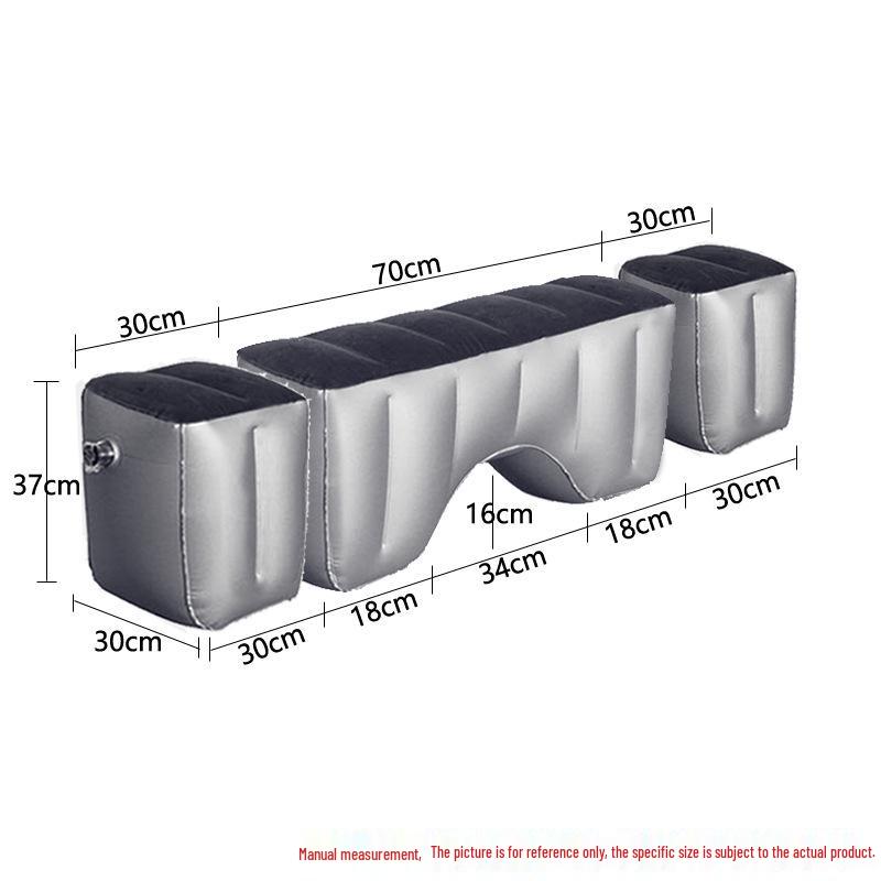 Inflatable Car Bed and Footrest for Rear Seat Use In Sedans and SUVs