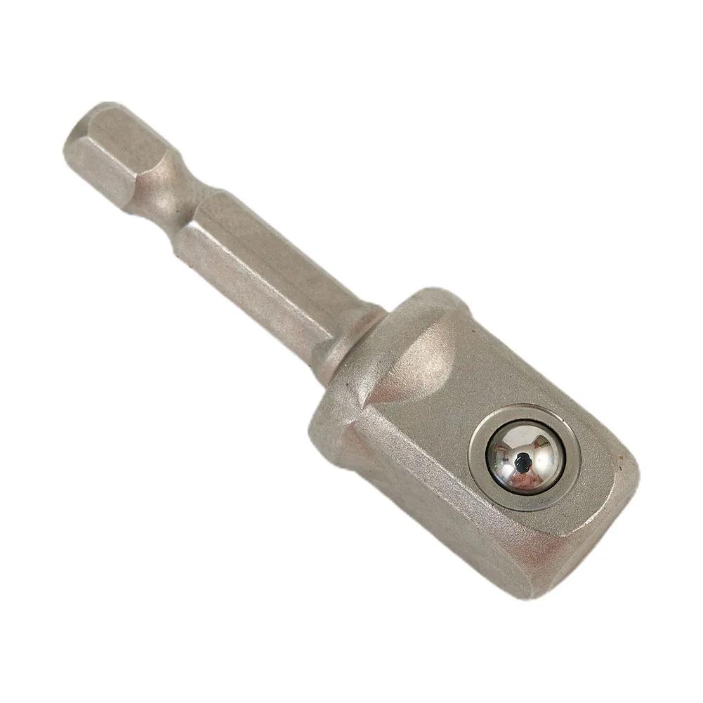 Adapter Socket Silver Socket Socket Adapter 1/4 3/8 1/2 Power Tools 1/4''(6.35mm) 3/8''(9.5mm) 50mm Chrome Vanadium Steel