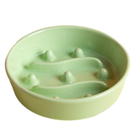 Pet Slow Feeder Bowl Dog Bowl Ceramic Anti-vomiting Non-Slip