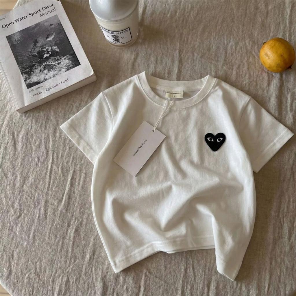 Kids Summer Lightweight Cotton Short Sleeve T-Shirt Breathable Striped Top for Boys and Girls