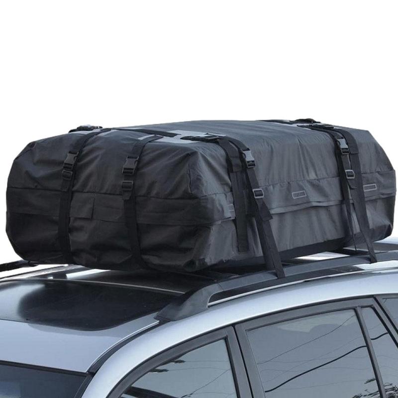 Car Rooftop Cargo Carrier Bag 15 Cubic Feet Car Cargo Roof Bag In Foldable Design 600D Oxford Cloth Waterproof Soft Car Roof Bag