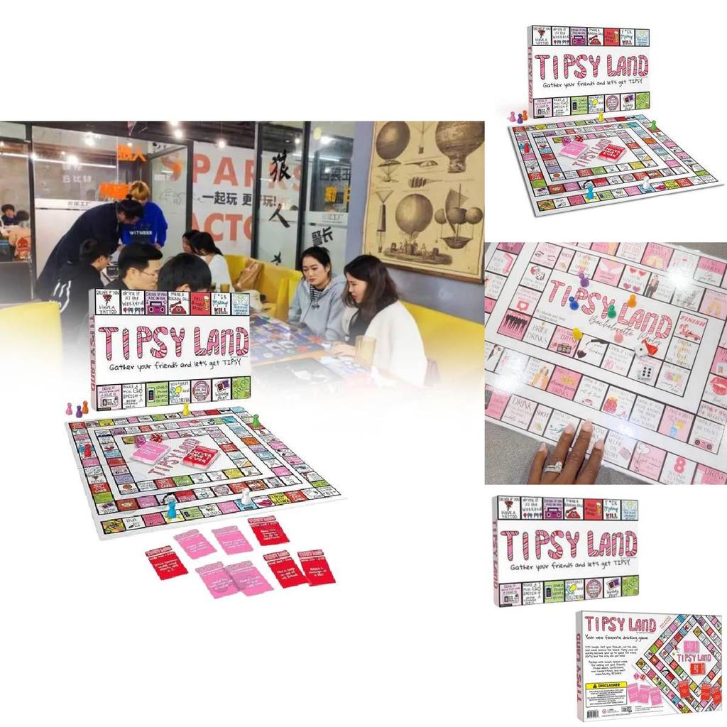 Tipsy Land Party Board Game Vibrant Colorful Game Perfect For Friends And Parties