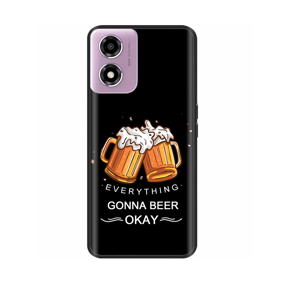 Phone Case For Motorola Moto E14 Case Soft TPU Painted Back Cover For Motorola E14 E 14 MotoE14 Full Protective Phone Shell Capa